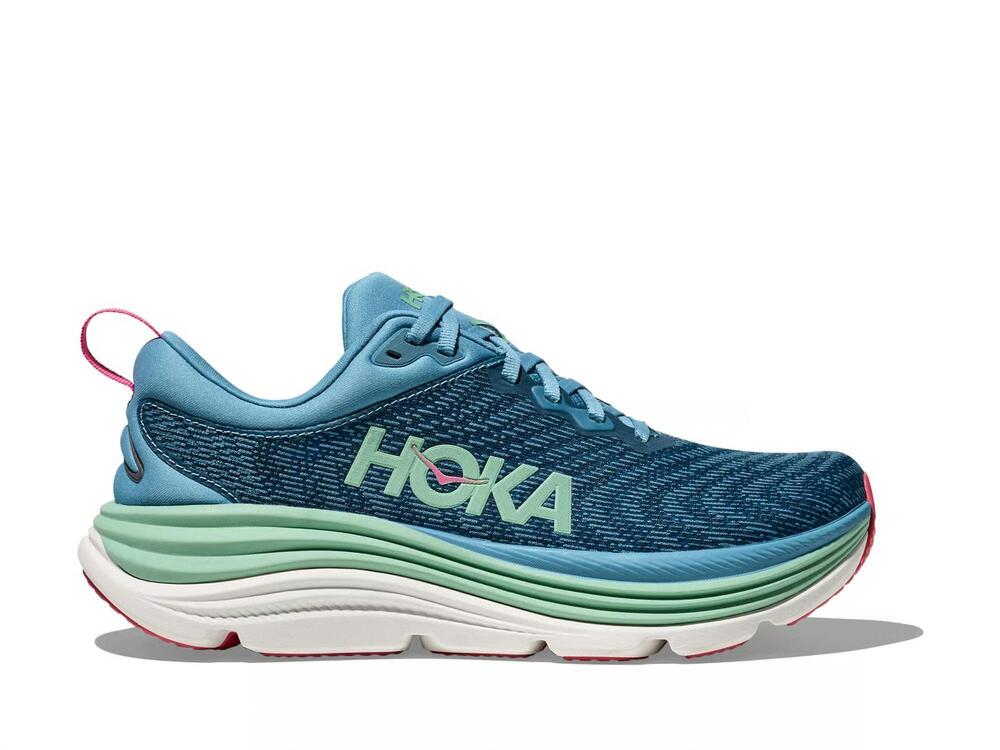 NEW HOKA women's gaviota 5 shoe in alpine blue/jadeite